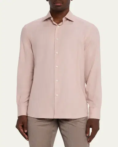 ZEGNA Men's Cashco Classic-Fit Sport Shirt | Thumbnail 9 ZEGNA Men's Cashco Classic-Fit Sport Shirt | Thumbnail 9