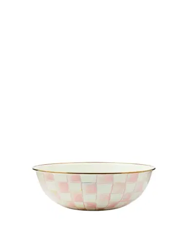 MacKenzie-Childs Rosy Check Enamel Everyday Bowl, Extra Large | Thumbnail 1 MacKenzie-Childs Rosy Check Enamel Everyday Bowl, Extra Large | Thumbnail 1