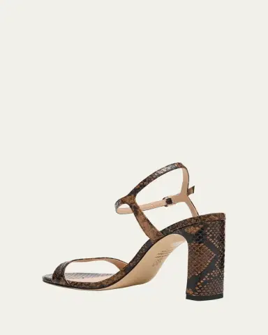 Stuart Weitzman Babette Snake-Embossed Leather Sandals | Thumbnail 4 Stuart Weitzman Babette Snake-Embossed Leather Sandals | Thumbnail 4