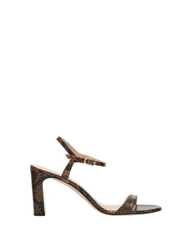 Babette Snake-Embossed Leather Sandals Babette Snake-Embossed Leather Sandals