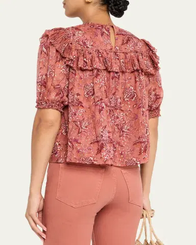 Ulla Johnson Jodie Puff-Sleeve Blouse | Thumbnail 3 Ulla Johnson Jodie Puff-Sleeve Blouse | Thumbnail 3
