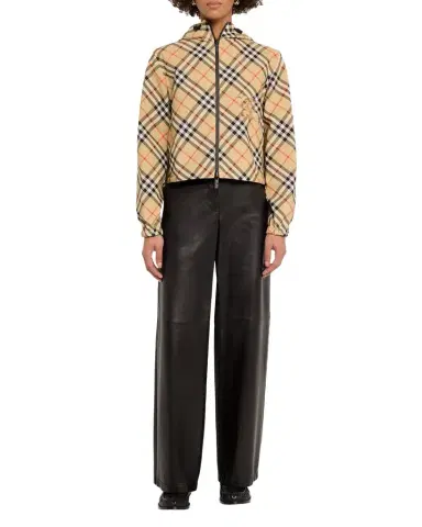 Burberry Reversible Check Crop Zip Jacket | Thumbnail 1 Burberry Reversible Check Crop Zip Jacket | Thumbnail 1