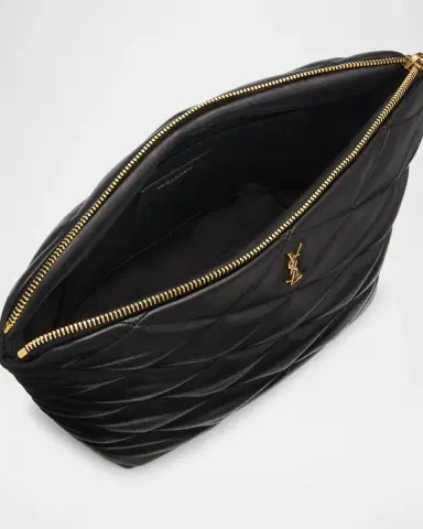 Saint Laurent Sade Large YSL Cosmetic Pouch Bag in Quilted Leather | Thumbnail 2 Saint Laurent Sade Large YSL Cosmetic Pouch Bag in Quilted Leather | Thumbnail 2