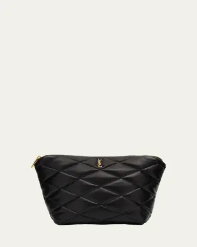 Saint Laurent Sade Large YSL Cosmetic Pouch Bag in Quilted Leather | Thumbnail 4 Saint Laurent Sade Large YSL Cosmetic Pouch Bag in Quilted Leather | Thumbnail 4