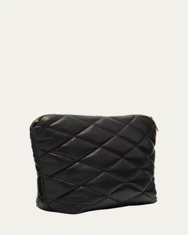 Saint Laurent Sade Large YSL Cosmetic Pouch Bag in Quilted Leather | Thumbnail 5 Saint Laurent Sade Large YSL Cosmetic Pouch Bag in Quilted Leather | Thumbnail 5