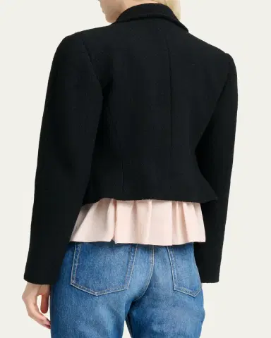 Chloé Double-Breasted Wool Bouclette Crop Jacket | Thumbnail 3 Chloé Double-Breasted Wool Bouclette Crop Jacket | Thumbnail 3
