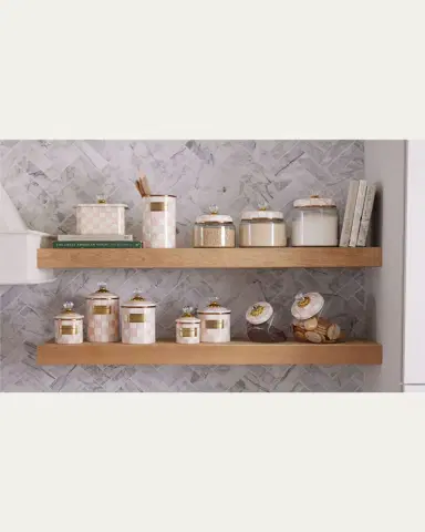 MacKenzie-Childs Rosy Check Kitchen Canister, Small | Thumbnail 4 MacKenzie-Childs Rosy Check Kitchen Canister, Small | Thumbnail 4