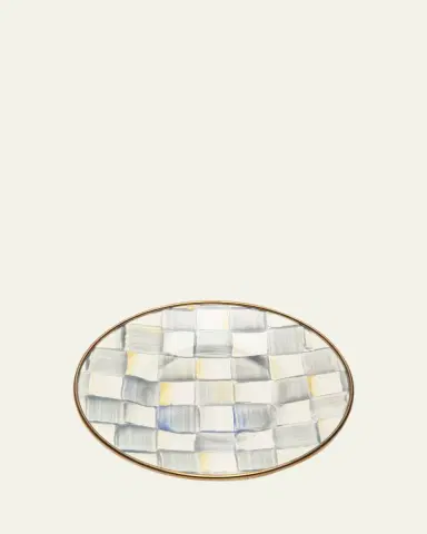 MacKenzie-Childs Sterling Check Enamel Saucer | Thumbnail 2 MacKenzie-Childs Sterling Check Enamel Saucer | Thumbnail 2