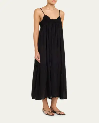 Ulla Johnson Linnea Crochet-Trim Midi Sun Dress Coverup | Thumbnail 4 Ulla Johnson Linnea Crochet-Trim Midi Sun Dress Coverup | Thumbnail 4