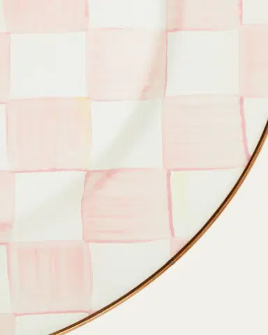 MacKenzie-Childs Rosy Check Enamel Serving Platter | Thumbnail 2 MacKenzie-Childs Rosy Check Enamel Serving Platter | Thumbnail 2