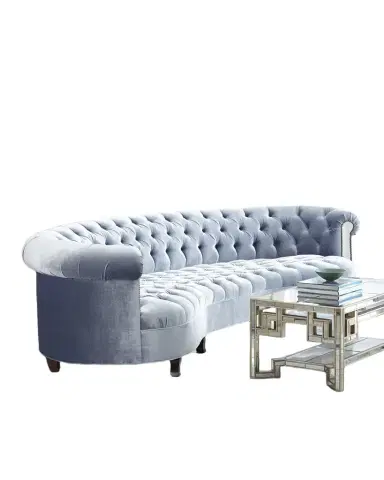 Haute House Rebecca Mirrored Tufted Sofa 122" | Thumbnail 1 Haute House Rebecca Mirrored Tufted Sofa 122" | Thumbnail 1