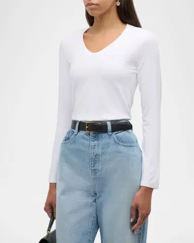 MAJESTIC FILATURES Soft Touch Long-Sleeve V-Neck Tee | Thumbnail 3 MAJESTIC FILATURES Soft Touch Long-Sleeve V-Neck Tee | Thumbnail 3