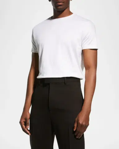 Loro Piana Men 's Silk Cotton Jersey T-Shirt | Thumbnail 3 Loro Piana Men 's Silk Cotton Jersey T-Shirt | Thumbnail 3