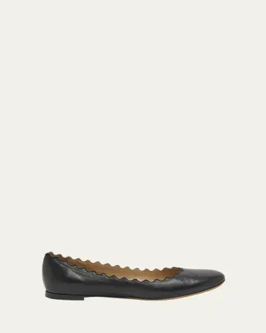 Chloé Lauren Scalloped Leather Ballet Flats | Thumbnail 2 Chloé Lauren Scalloped Leather Ballet Flats | Thumbnail 2