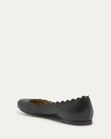 Chloé Lauren Scalloped Leather Ballet Flats | Thumbnail 4 Chloé Lauren Scalloped Leather Ballet Flats | Thumbnail 4