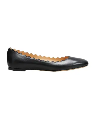 Chloé Lauren Scalloped Leather Ballet Flats | Thumbnail 1 Chloé Lauren Scalloped Leather Ballet Flats | Thumbnail 1