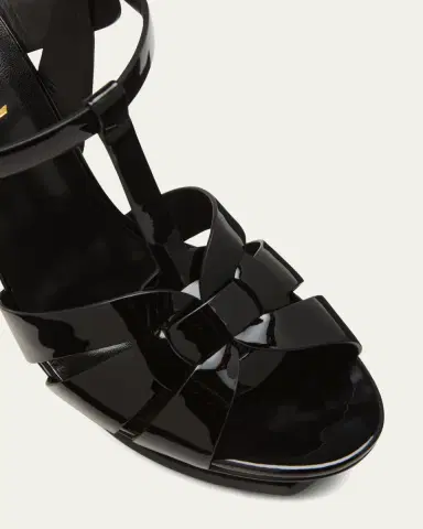Saint Laurent Tribute Patent Platform Sandals | Thumbnail 6 Saint Laurent Tribute Patent Platform Sandals | Thumbnail 6