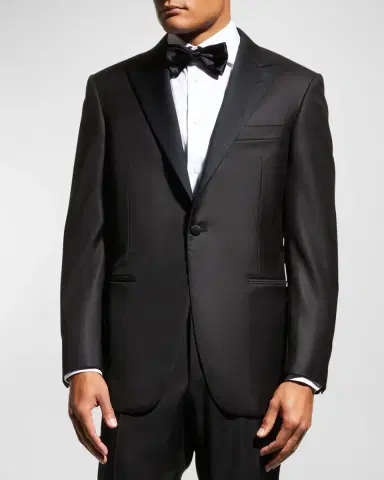 Canali Wool Two-Piece Tuxedo Suit | Thumbnail 3 Canali Wool Two-Piece Tuxedo Suit | Thumbnail 3