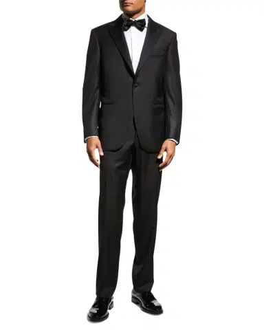 Canali Wool Two-Piece Tuxedo Suit | Thumbnail 1 Canali Wool Two-Piece Tuxedo Suit | Thumbnail 1