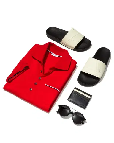 Thom Browne Heather Polo Shirt with Striped Pocket | Thumbnail 4 Thom Browne Heather Polo Shirt with Striped Pocket | Thumbnail 4