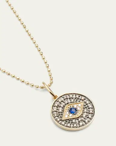 Sydney Evan Small Diamond Evil Eye Medallion Necklace | Thumbnail 3 Sydney Evan Small Diamond Evil Eye Medallion Necklace | Thumbnail 3