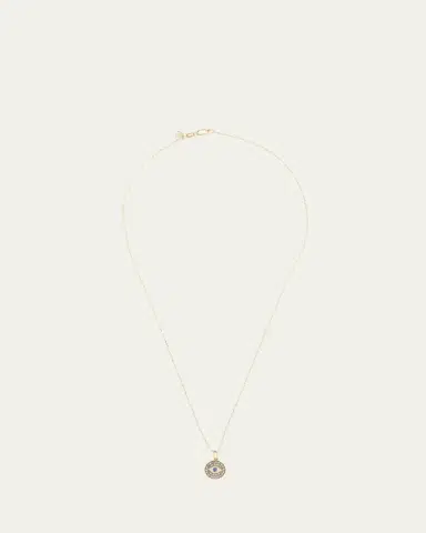 Sydney Evan Small Diamond Evil Eye Medallion Necklace | Thumbnail 1 Sydney Evan Small Diamond Evil Eye Medallion Necklace | Thumbnail 1