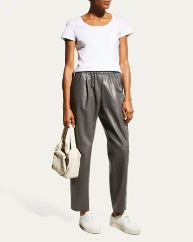Lafayette 148 New York Cotton-Stretch Basic Tee | Thumbnail 3 Lafayette 148 New York Cotton-Stretch Basic Tee | Thumbnail 3