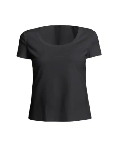 Lafayette 148 New York Cotton-Stretch Basic Tee | Thumbnail 1 Lafayette 148 New York Cotton-Stretch Basic Tee | Thumbnail 1