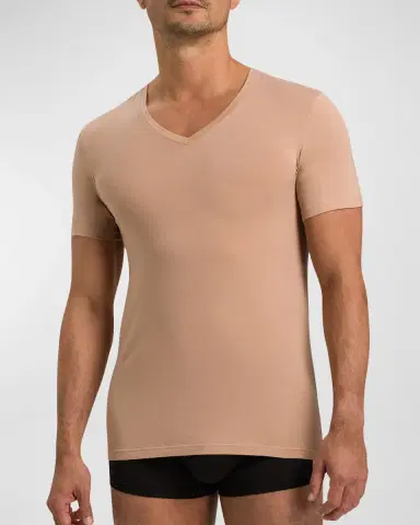 Hanro Cotton Superior V-Neck T-Shirt | Thumbnail 3 Hanro Cotton Superior V-Neck T-Shirt | Thumbnail 3