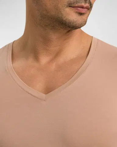 Hanro Cotton Superior V-Neck T-Shirt | Thumbnail 4 Hanro Cotton Superior V-Neck T-Shirt | Thumbnail 4