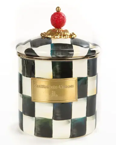MacKenzie-Childs Courtly Check Small Canister | Thumbnail 1 MacKenzie-Childs Courtly Check Small Canister | Thumbnail 1