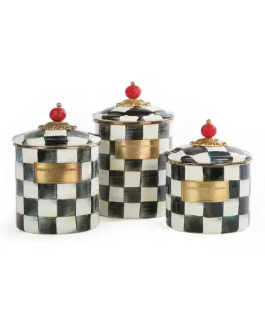 MacKenzie-Childs Courtly Check Large Canister | Thumbnail 3 MacKenzie-Childs Courtly Check Large Canister | Thumbnail 3