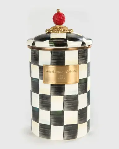 MacKenzie-Childs Courtly Check Large Canister | Thumbnail 4 MacKenzie-Childs Courtly Check Large Canister | Thumbnail 4