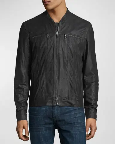 JOHN VARVATOS Men's Lambskin Leather Jacket | Thumbnail 3 JOHN VARVATOS Men's Lambskin Leather Jacket | Thumbnail 3