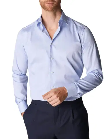 Eton Slim-Fit Twill Dress Shirt | Thumbnail 1 Eton Slim-Fit Twill Dress Shirt | Thumbnail 1