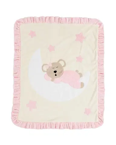 Boogie Baby Goodnight Teddy Baby Blanket, Pink | Thumbnail 1 Boogie Baby Goodnight Teddy Baby Blanket, Pink | Thumbnail 1