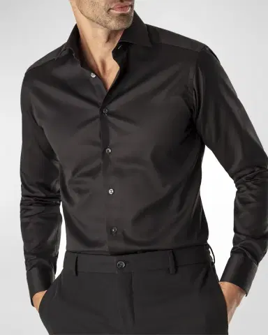 Eton Contemporary-Fit Twill Dress Shirt | Thumbnail 2 Eton Contemporary-Fit Twill Dress Shirt | Thumbnail 2