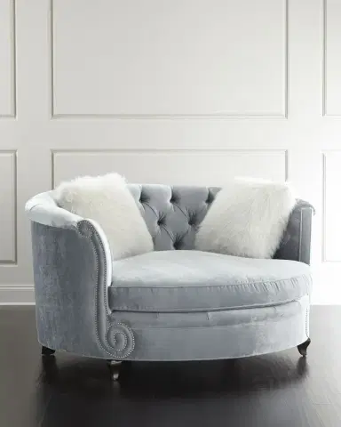 Haute House Harper Tufted Cuddle Chair | Thumbnail 3 Haute House Harper Tufted Cuddle Chair | Thumbnail 3