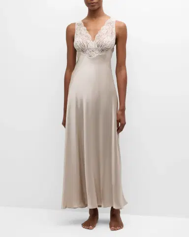 Christine Lingerie Bijoux Lace-Trim Nightgown | Thumbnail 2 Christine Lingerie Bijoux Lace-Trim Nightgown | Thumbnail 2