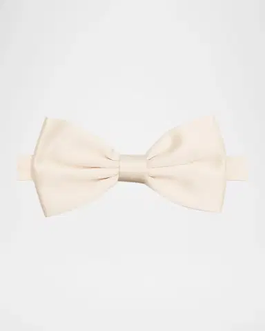 Stefano Ricci Men's Solid Silk Bow Tie | Thumbnail 2 Stefano Ricci Men's Solid Silk Bow Tie | Thumbnail 2