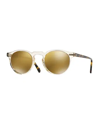 Oliver Peoples Gregory Peck 47 Round Sunglasses, Yellow | Thumbnail 1 Oliver Peoples Gregory Peck 47 Round Sunglasses, Yellow | Thumbnail 1