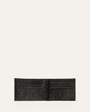 Abas Ostrich Bi-Fold Wallet | Thumbnail 2 Abas Ostrich Bi-Fold Wallet | Thumbnail 2