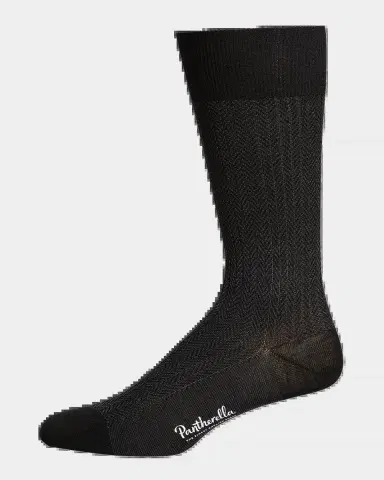 Pantherella Men's Fabian Chevron Pattern Egyptian Cotton Socks | Thumbnail 2 Pantherella Men's Fabian Chevron Pattern Egyptian Cotton Socks | Thumbnail 2