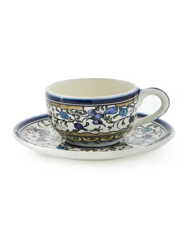 Neiman Marcus Pavoes Blue and Green Cups & Saucers, Set of 4 | Thumbnail 2 Neiman Marcus Pavoes Blue and Green Cups & Saucers, Set of 4 | Thumbnail 2