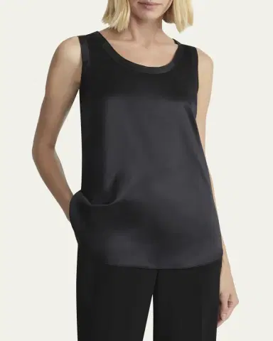 Lafayette 148 New York Perla Luxe Reversible Silk Charmeuse Shell | Thumbnail 4 Lafayette 148 New York Perla Luxe Reversible Silk Charmeuse Shell | Thumbnail 4
