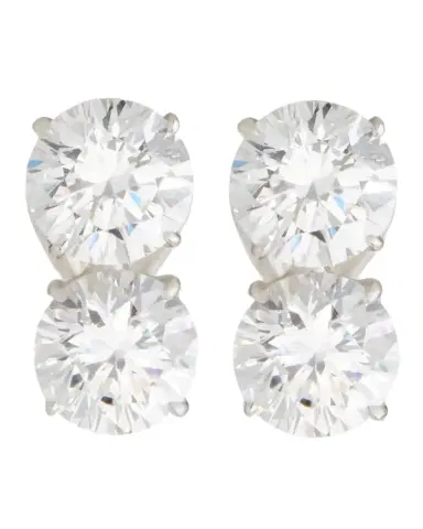 Fantasia by DeSerio 8 TCW Double Cubic Zirconia Earrings | Thumbnail 1 Fantasia by DeSerio 8 TCW Double Cubic Zirconia Earrings | Thumbnail 1