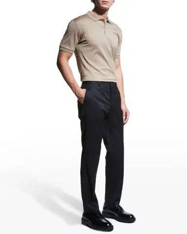 BOSS Men's Genesis Slim-Fit Wool Trousers, Black | Thumbnail 2 BOSS Men's Genesis Slim-Fit Wool Trousers, Black | Thumbnail 2
