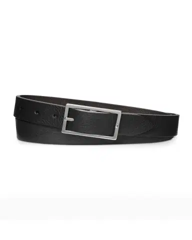 Shinola Men's Reversible Rectangular-Buckle Leather Belt | Thumbnail 3 Shinola Men's Reversible Rectangular-Buckle Leather Belt | Thumbnail 3