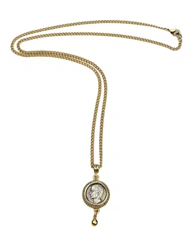 Ben-Amun Two-Tone Coin Pendant Necklace | Thumbnail 1 Ben-Amun Two-Tone Coin Pendant Necklace | Thumbnail 1