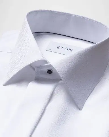 Eton Men's Contemporary Fit Diamond-Weave Dress Shirt | Thumbnail 5 Eton Men's Contemporary Fit Diamond-Weave Dress Shirt | Thumbnail 5